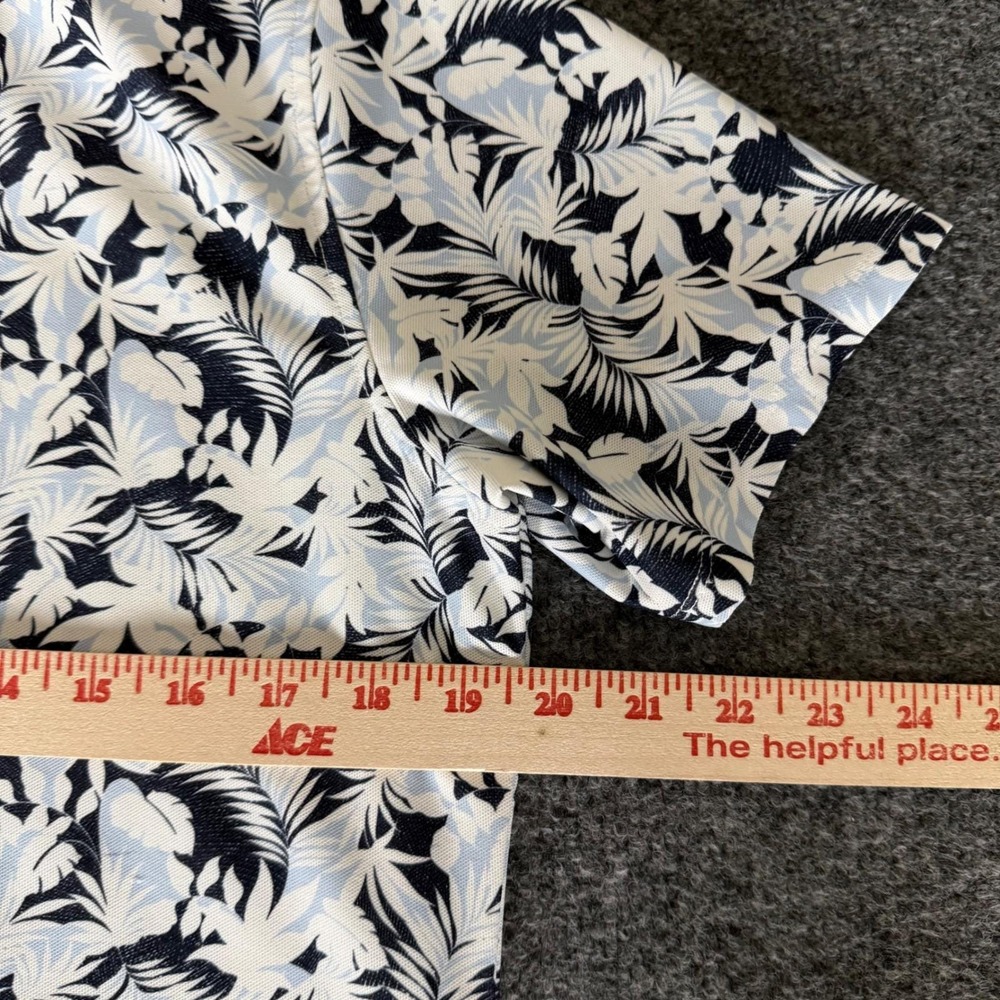 G/FORE Polo Shirt Palm Fronds Tech Pique Mens Small‎ Golf Floral Short Sleeve - Picture 6 of 9